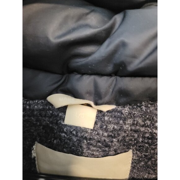 Soia & Kyo Rooney Hooded Mixed Media Coat Large Black - Picture 4 of 9